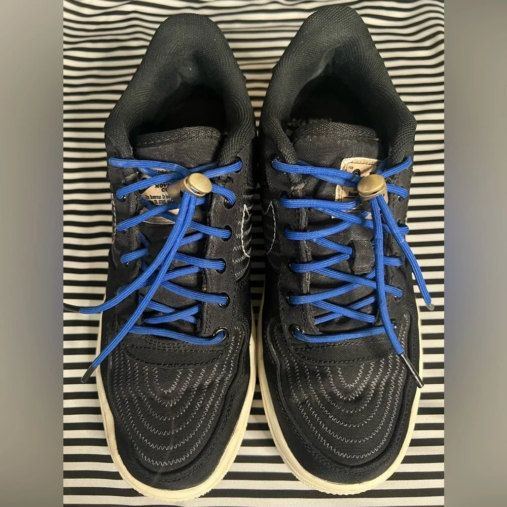 Nike Air Force 1 Black and Blue Sneakers